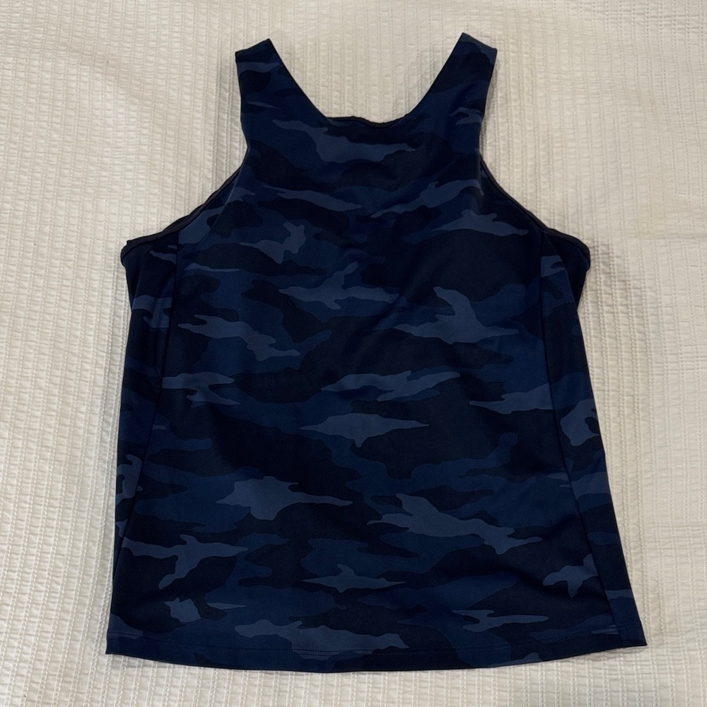 Athleta Blue Camouflage Top
